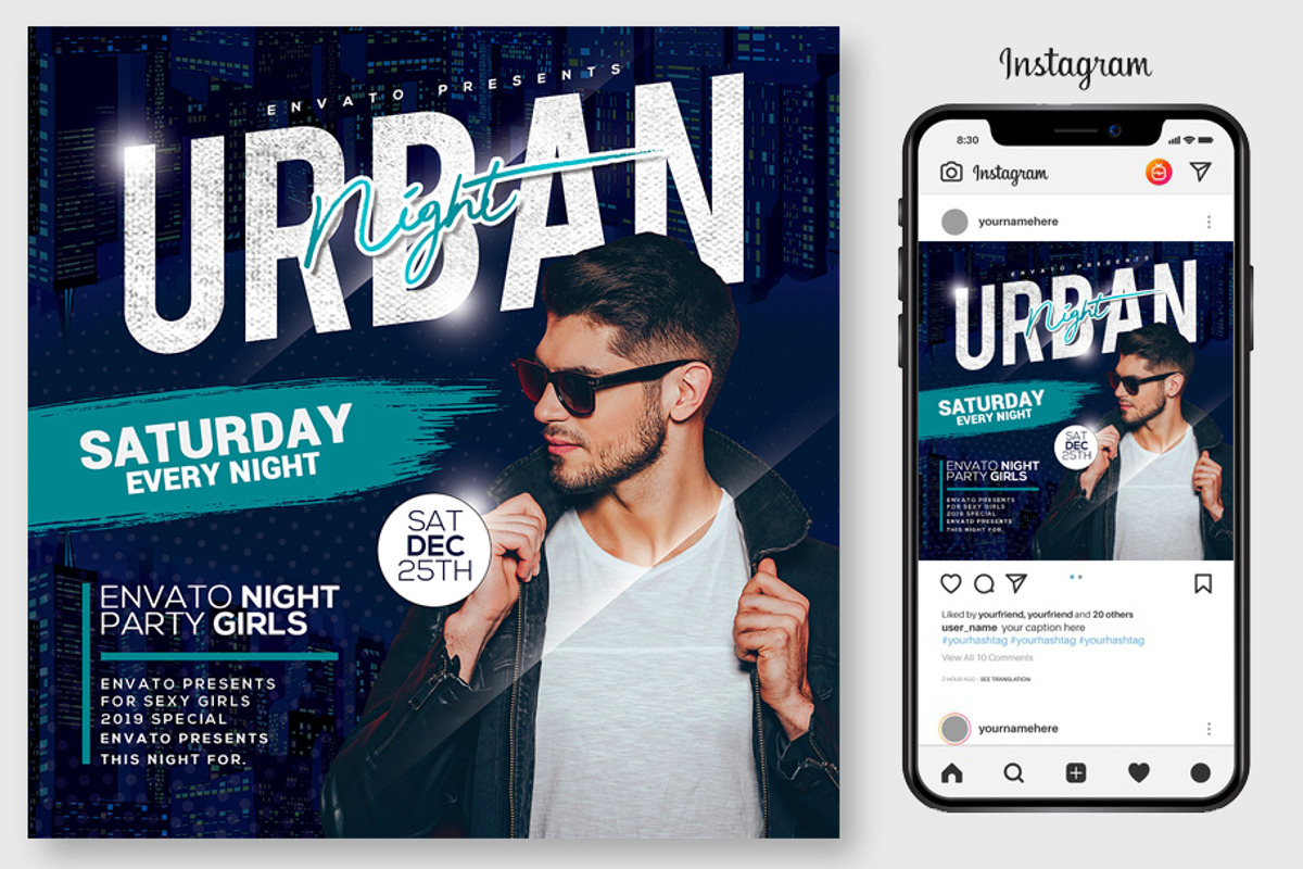 100 Night Club Party Flyers Bundle, a Flyer Template by graphicforest (Photo 5 of 72)