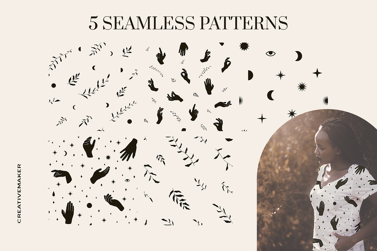 CELESTIAL TEXTURED HANDS SILHOUETTES, an Object Graphic by Creativemaker (Photo 6 of 10)