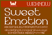 Sweet Emotion Font, a Serif Font by weknow (Thumbnail 1 of 8)