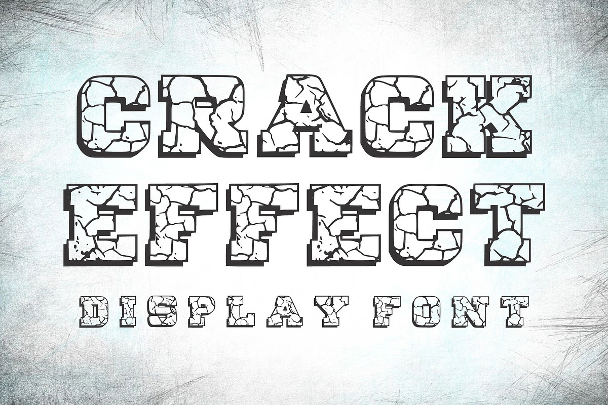 Crack Effect font, a Slab Serif Font by Limited.studio (Photo 1 of 5)