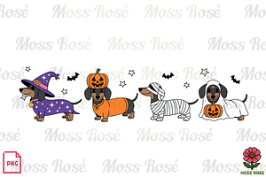 Halloween Dachshund Dogs PNG, a Graphic by Moss Rose