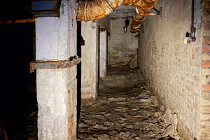 Corridor in underground bunker, an Architecture Photo by Vapi