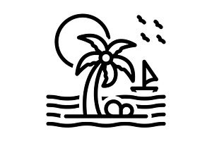 Islands seaside black icon, an Outline Icon by Creative priyanka