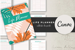 Printable Life Planner Template, a Stationery Template by Design House