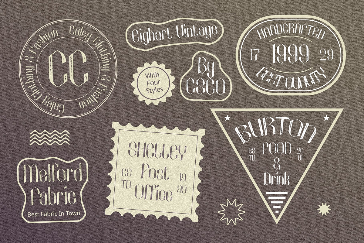 Eighart Vintage, a Sans Serif Font by Craft Supply Co. (Photo 8 of 8)