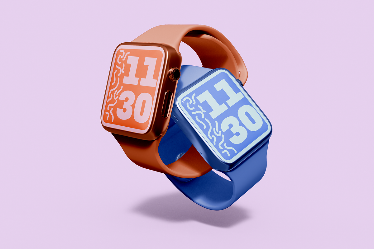 Dual Smartwatch Mockup, a Wearable Device Mockup by Xtrahive (Photo 2 of 2)