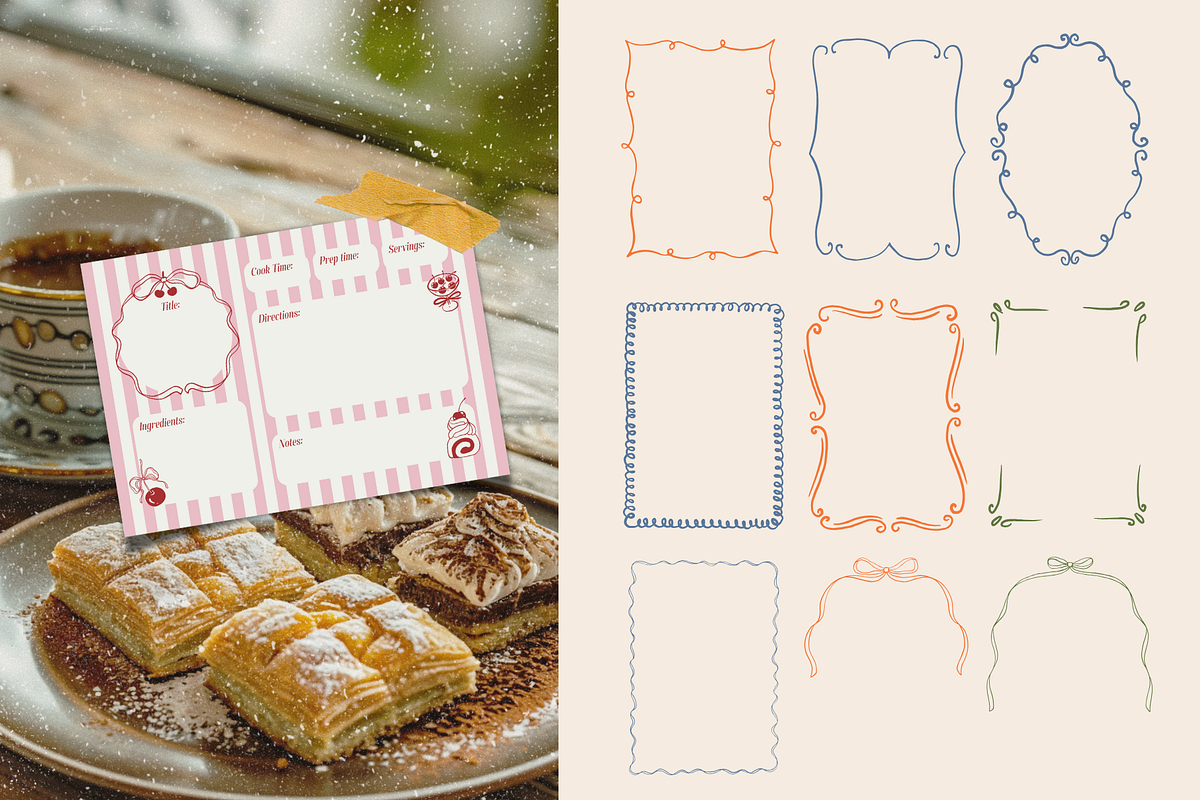 78 Whimsical Retro Vector Frames, a Decorative Illustration by Veronika Gotovceva (Photo 8 of 11)