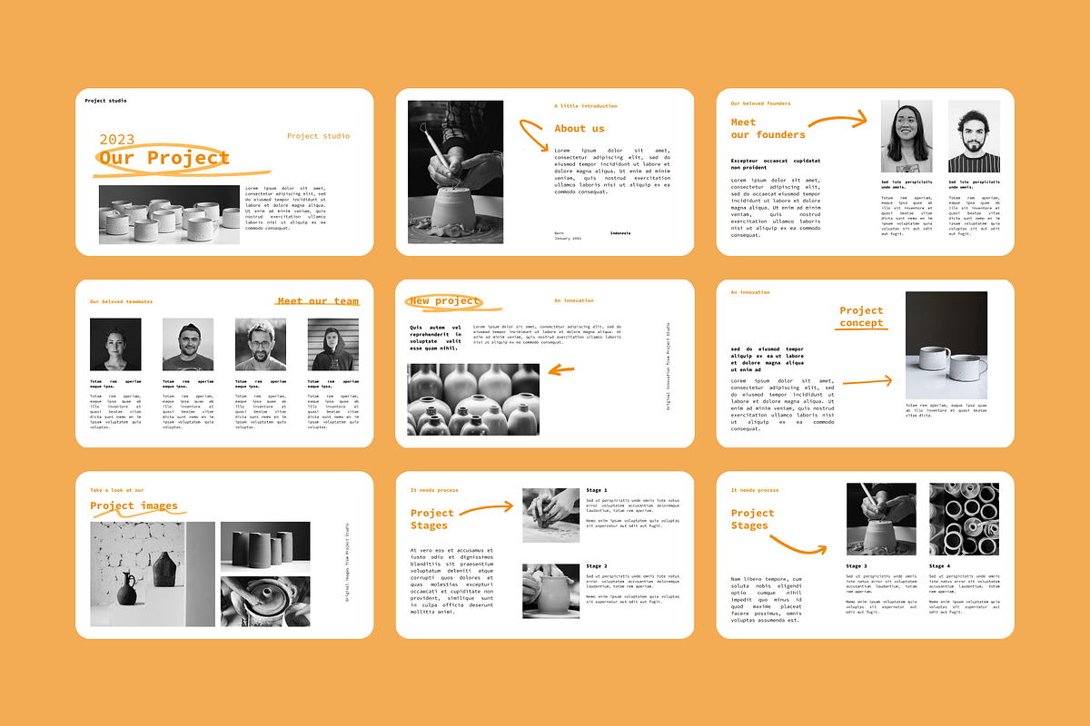 Brush Pitch Deck Template, a Presentation Template by Out of Context (Photo 2 of 5)