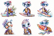 Whimsical summer turtle Clipart, a Seasonal Illustration by Designworld (Thumbnail 2 of 9)