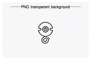 Crane Hook Line Icons Set, an Outline Icon by Designfour (Thumbnail 2 of 7)