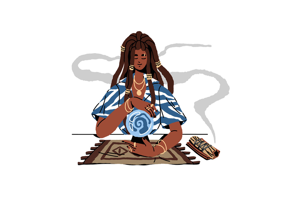 Women fortune tellers set + posters, a Person Illustration by PaperTrident (Photo 4 of 16)