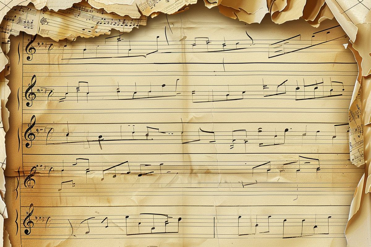Vintage Music Sheets, a Pattern Graphic by Printable Treasure (Photo 2 of 10)