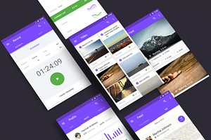 Material UI Kit: Fitness