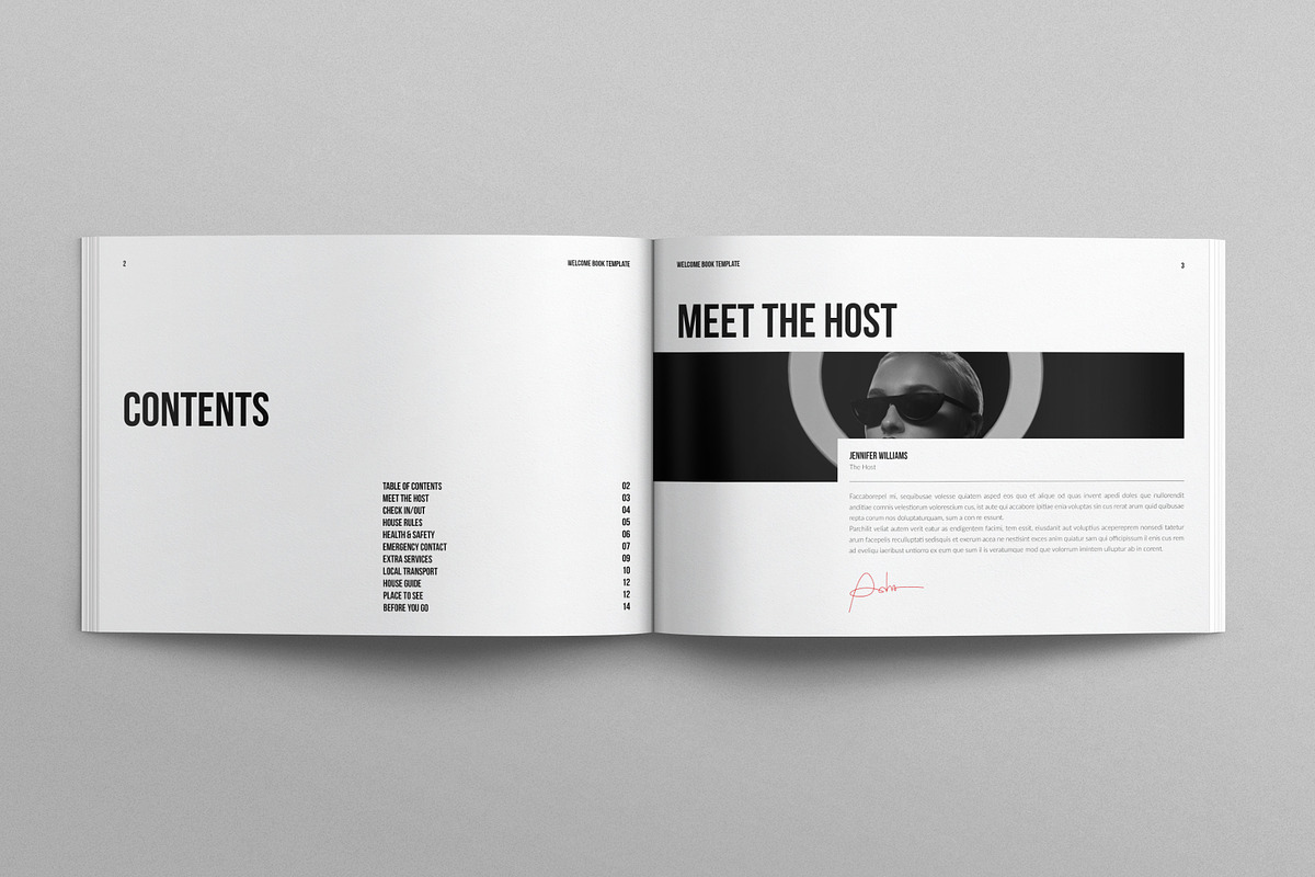 Welcome Book Template Landscape, a Brochure Template by E-Type (Photo 2 of 7)