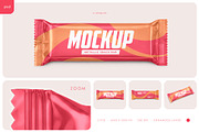 Metallic Snack Bar Mockup Set, a Packaging Mockup by Country4k (Thumbnail 1 of 4)