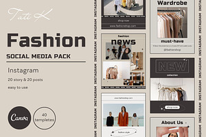 Fashion - Social media pack | Canva, a Social Media Template by Tati_Kli