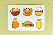 25 Delicious Fast Food with Drink, a Food Illustration by jongcreative (Thumbnail 4 of 5)