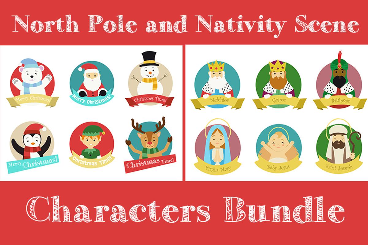 Christmas characters bundle II, an Animal Illustration by María Arencibia (Photo 1 of 3)