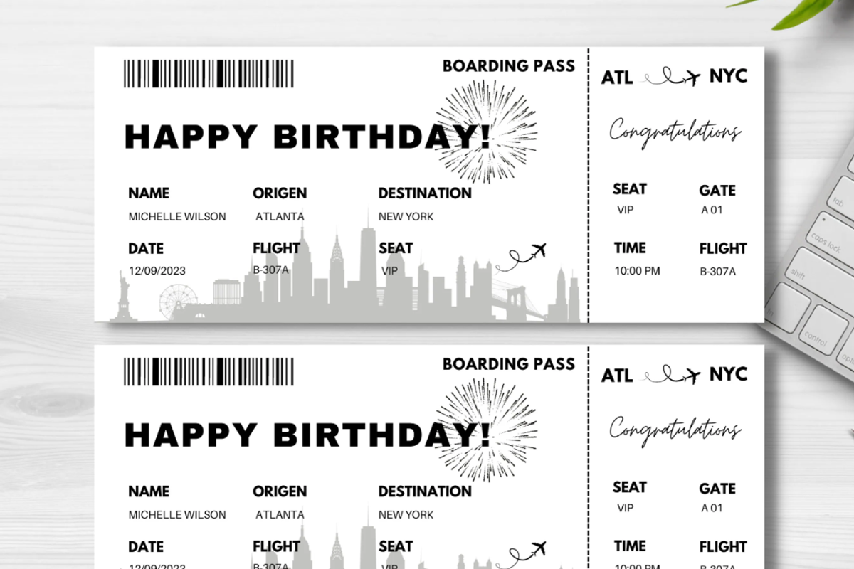 Editable Boarding Pass Template, an Invitation Template by YasdeyDesigns (Photo 9 of 9)