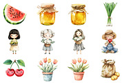 Farmers Market Clipart Bundle, an Illustration by CitraGraphics (Thumbnail 3 of 6)