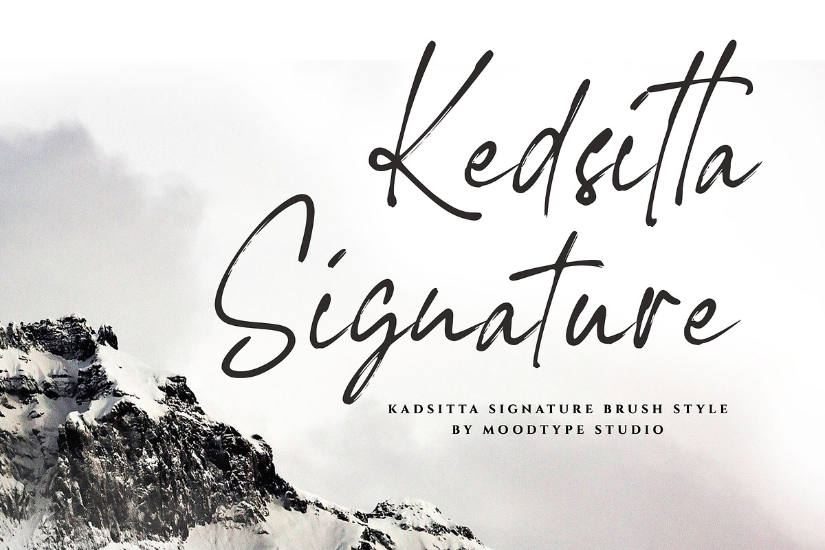 Kedsita Signature Font, a Handwritten Font by Moodtype (Photo 1 of 12)