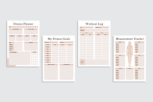 CANVA Fitness And Workout Planner.