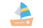 Boat Flat Icon, a Duotone Icon by Pexelpy (Thumbnail 1 of 2)