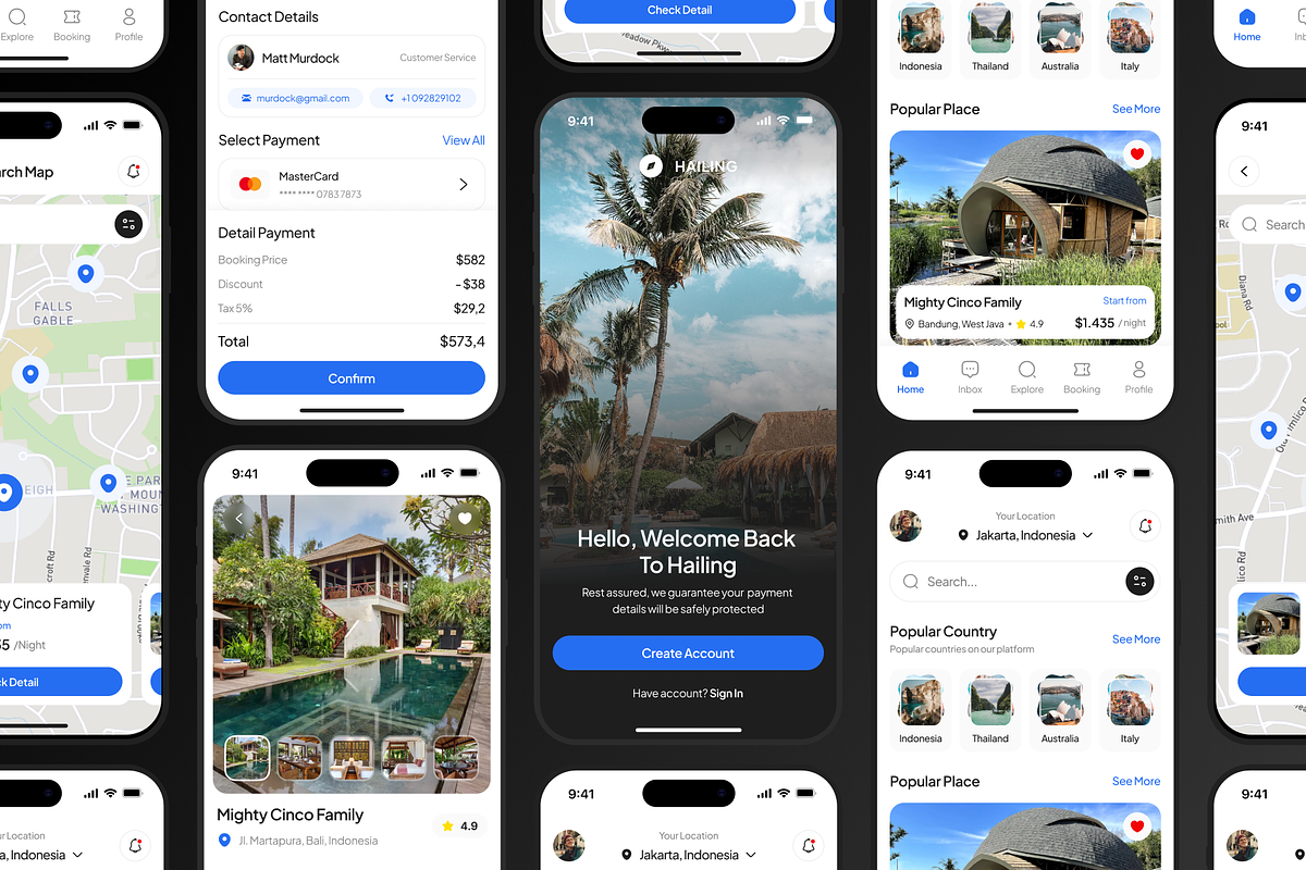 Hailing - Booking Apps UI KIT, an UI Kit Template by Odama (Photo 3 of 6)