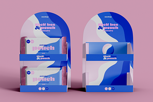 2 Shelf Box With Snacks Bar Mockup