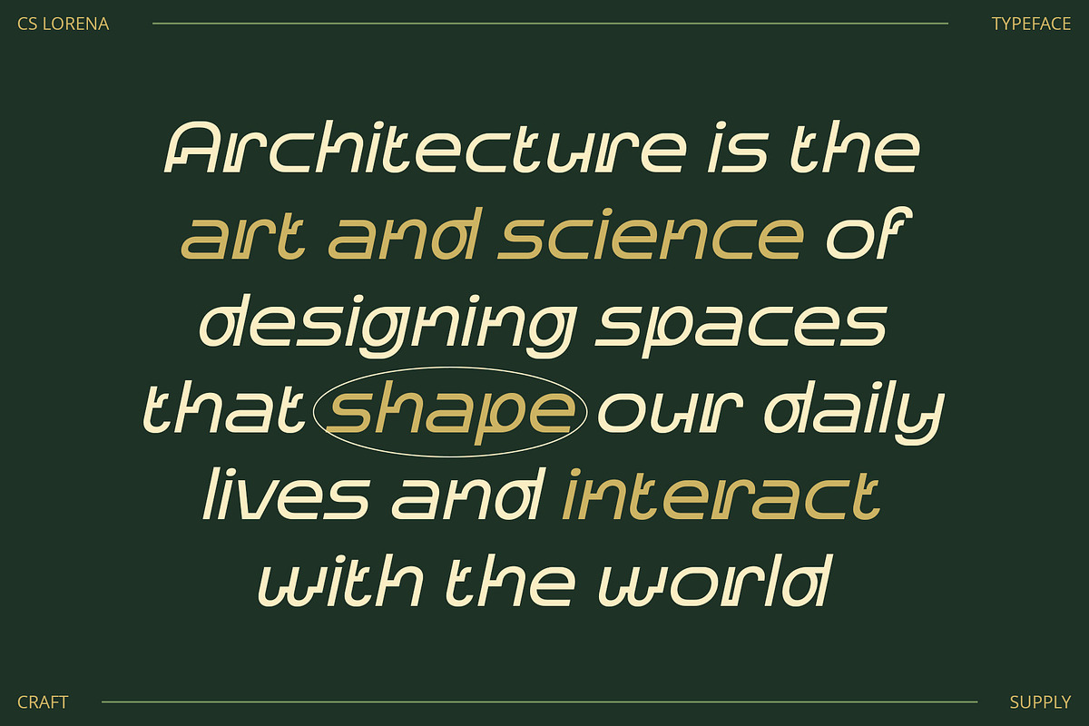 CS Lorena – Art Deco Font, a Sans Serif Font by Craft Supply Co. (Photo 2 of 8)