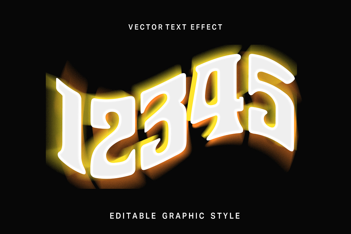 Glow Neon Distorted Text Effect preview 2