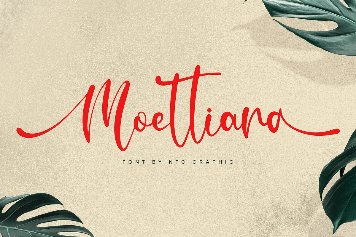 Moettiara Calligraphy Script Font, a Script Font by NTC Graphic (Photo 1 of 9)