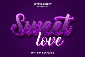 Sweet Love 3D Text Effect