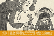 VV Halftone Printing Studio, a Brush Add-On by Vintage Voyage Supply (Thumbnail 4 of 12)