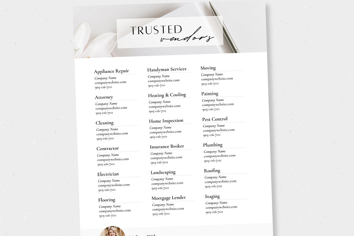 Real Estate Trusted Vendor List, a Brochure Template by ZoaniDesign (Photo 6 of 10)