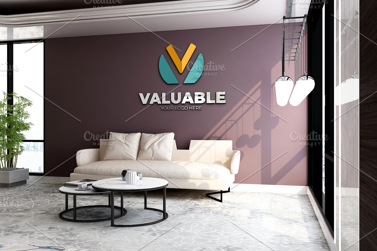 PSD Office Interior Wall Mockup, a Product Mockup by Ayy (Photo 3 of 17)