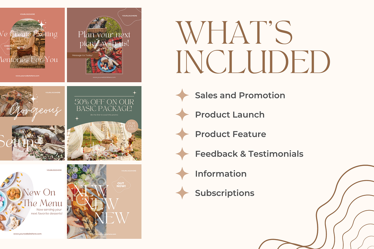 Instagram Templates - Luxury Picnics, a Social Media Template by Parrot Designs (Photo 4 of 8)