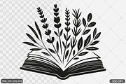 Floral Book SVG PNG Bundle Vol. 1, an Illustration by Actual Pixel (Thumbnail 18 of 29)