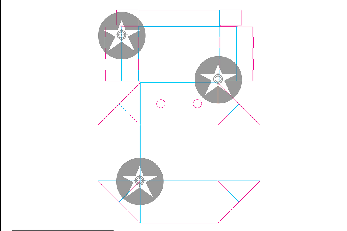 Shoebox Dieline Template Pre-press, a Stationery Template by Dieline (Photo 2 of 2)