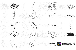 Floor & Wall Cracks Set 1 Procreate