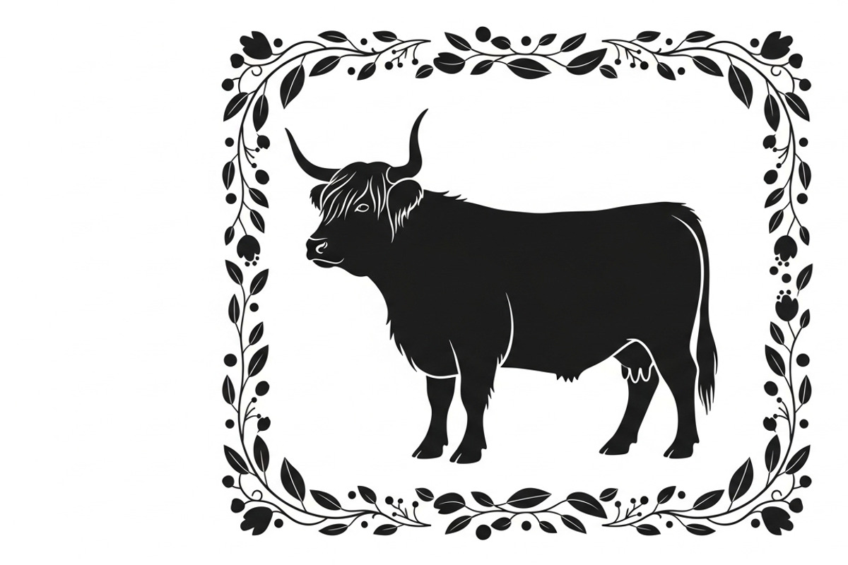 Rustic Highland cow wall art design, an Illustration by Amazin_art (Photo 40 of 40)