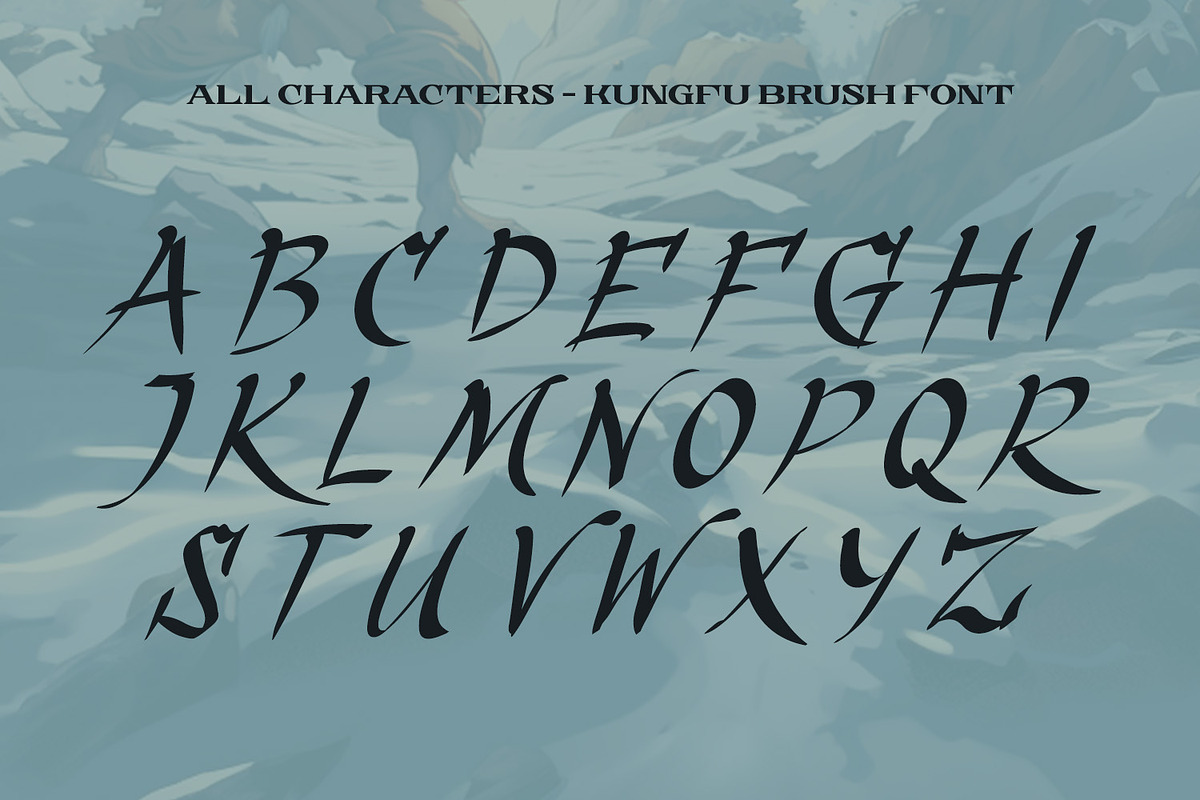 Kungfu Brush, a Symbol Font by Ditatype (Photo 9 of 10)