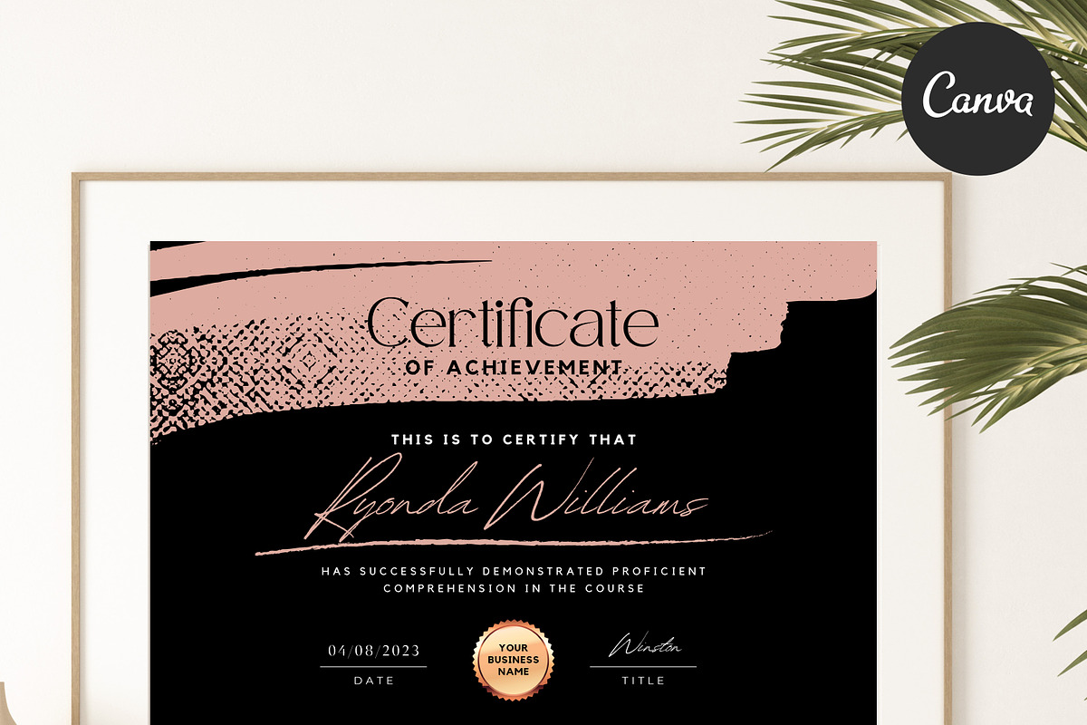 Certificate of Completion CANVA C004, a Marketing Template by Draca Design Co (Photo 2 of 4)