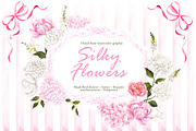 Silky Flowers. Watercolor graphic, an Object Graphic by ma_i_vi (Thumbnail 1 of 11)
