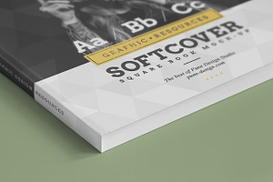 Softcover Square Book Mock-Up