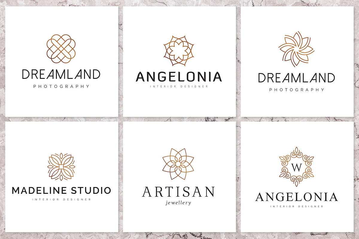30 Geometric Linear Logo Pack, a Branding & Logo Template by XpertgraphicD (Photo 5 of 9)