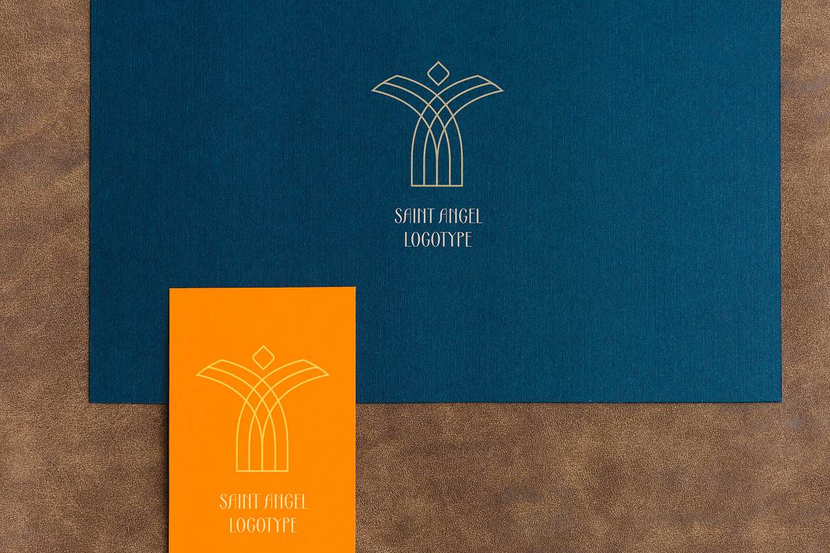 Linear & classy Angel logo, a Branding & Logo Template by Alexandra De Angelis (Photo 5 of 13)