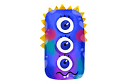 Cute Monster Numbers Clipart Set PNG, an Education Illustration by the_myro (Thumbnail 7 of 12)