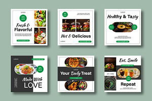 Modern Fresh Food Social Media Post, a Social Media Template by MightyDesign