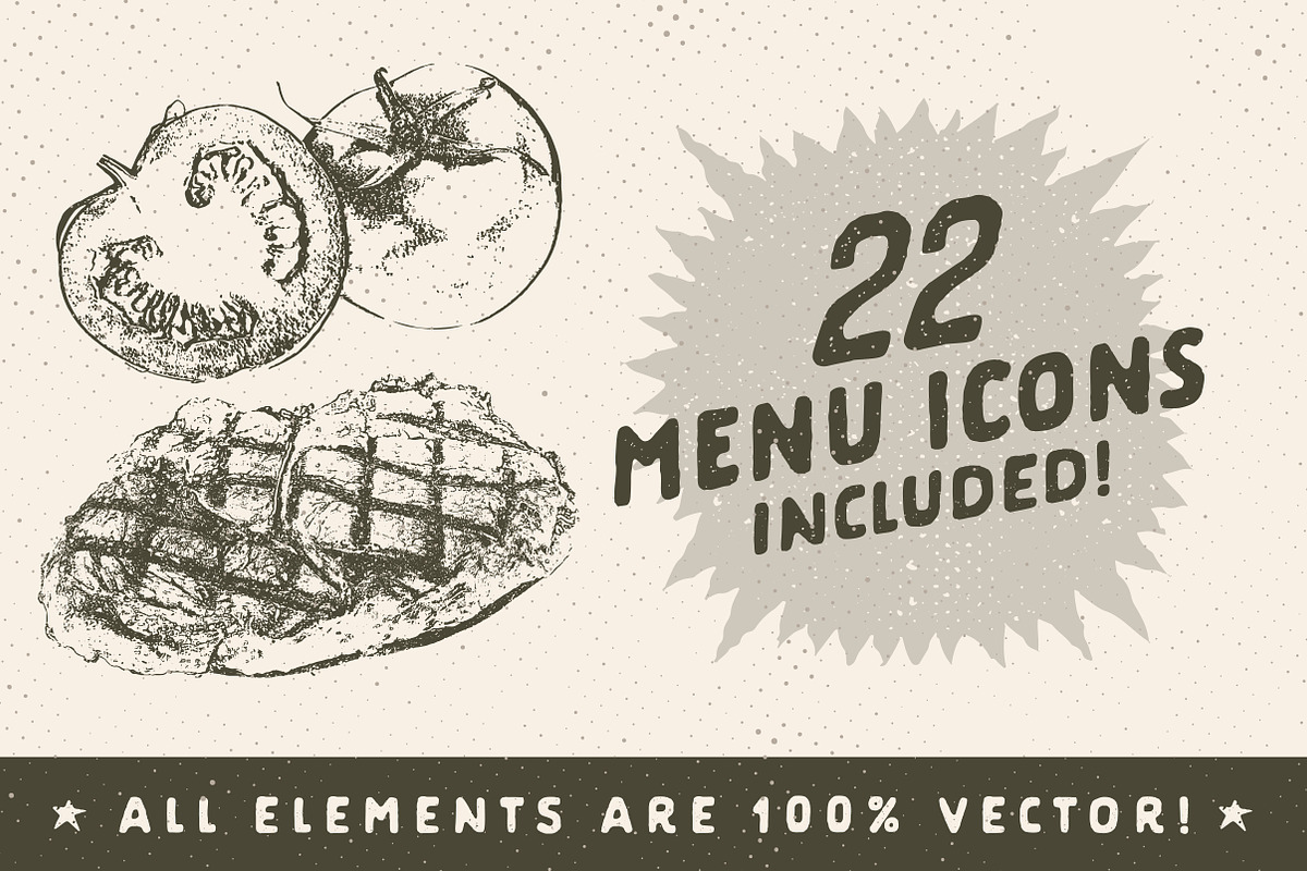 Rustic Menu Elements, an Icon by Chad Alan Steinborn (Photo 3 of 3)